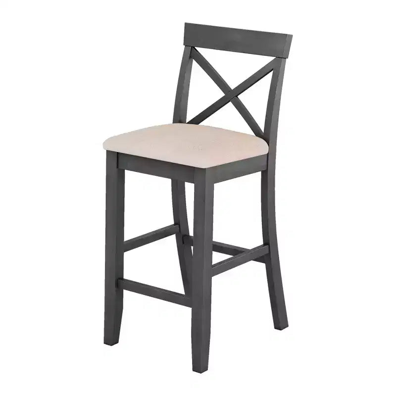 Ensemble table de salle à manger rectangulaire en bois hauteur bar 47,5, coin repas de cuisine avec 2 chaises pour petits espaces - ModernLuxe