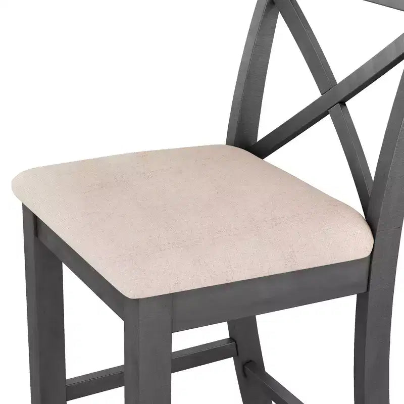 Ensemble table de salle à manger rectangulaire en bois hauteur bar 47,5, coin repas de cuisine avec 2 chaises pour petits espaces - ModernLuxe