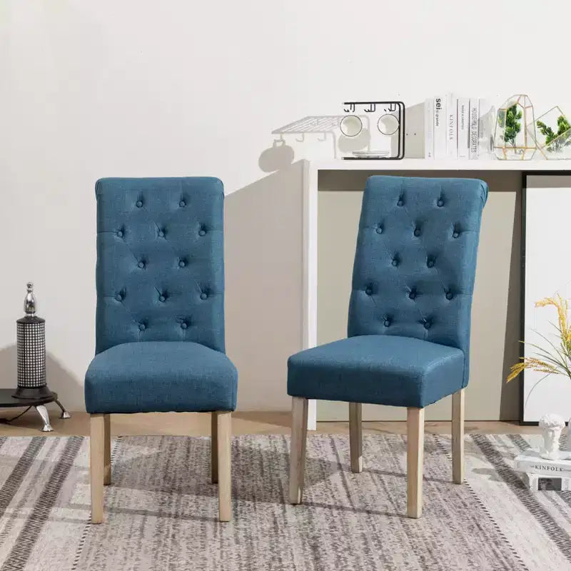 Ensemble de salle à manger 5 pièces Banff de Roundhill Furniture, table ronde à pieds croisés avec 4 chaises capitonnées