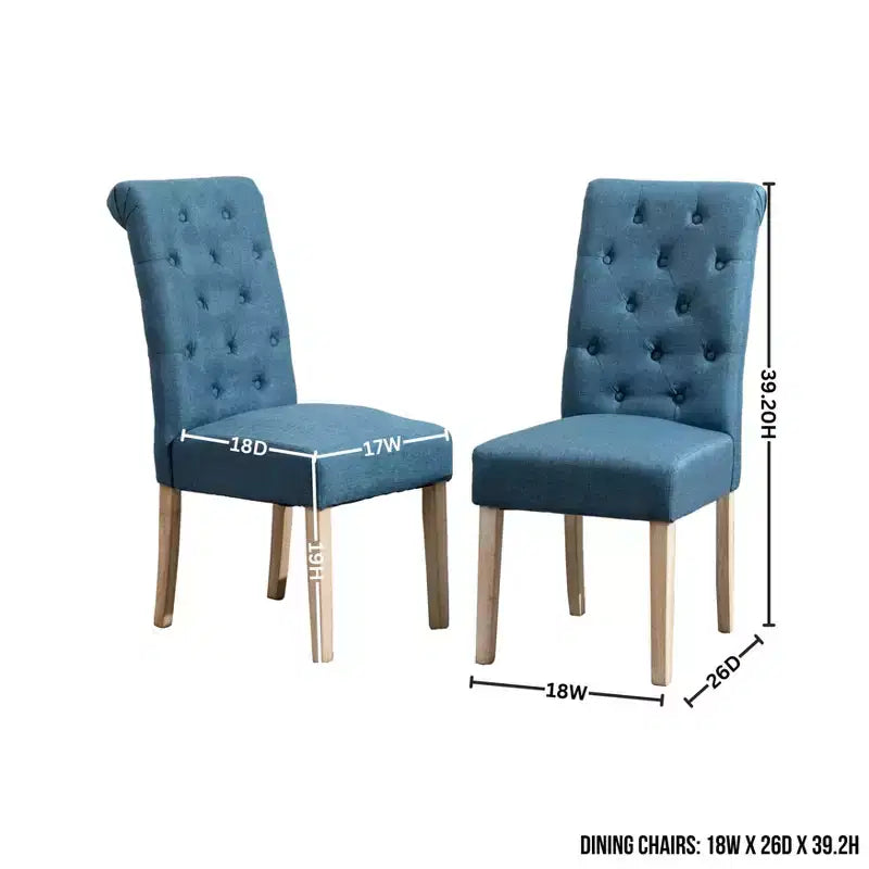Ensemble de salle à manger 5 pièces Banff de Roundhill Furniture, table ronde à pieds croisés avec 4 chaises capitonnées