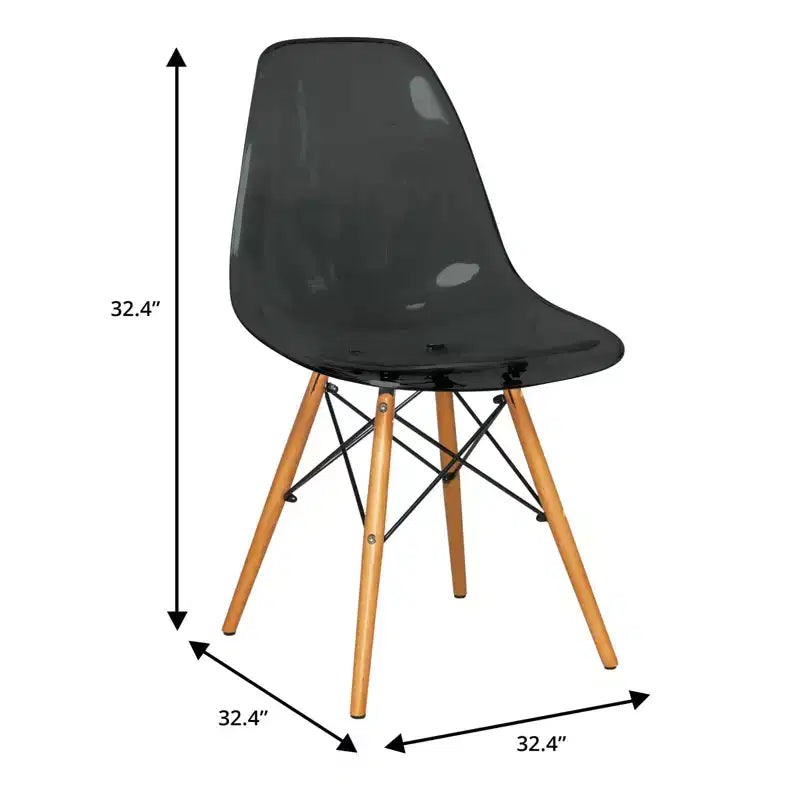 LeisureMod Dover Ensemble repas 3 pièces – Table de bistrot ronde en MDF noir avec 2 chaises en plastique, cuisine moderne, salle à manger, petits espaces, cafés