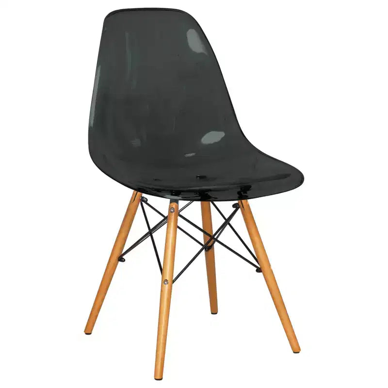LeisureMod Dover Ensemble repas 3 pièces – Table de bistrot ronde en MDF noir avec 2 chaises en plastique, cuisine moderne, salle à manger, petits espaces, cafés