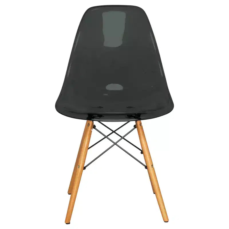 LeisureMod Dover Ensemble repas 3 pièces – Table de bistrot ronde en MDF noir avec 2 chaises en plastique, cuisine moderne, salle à manger, petits espaces, cafés