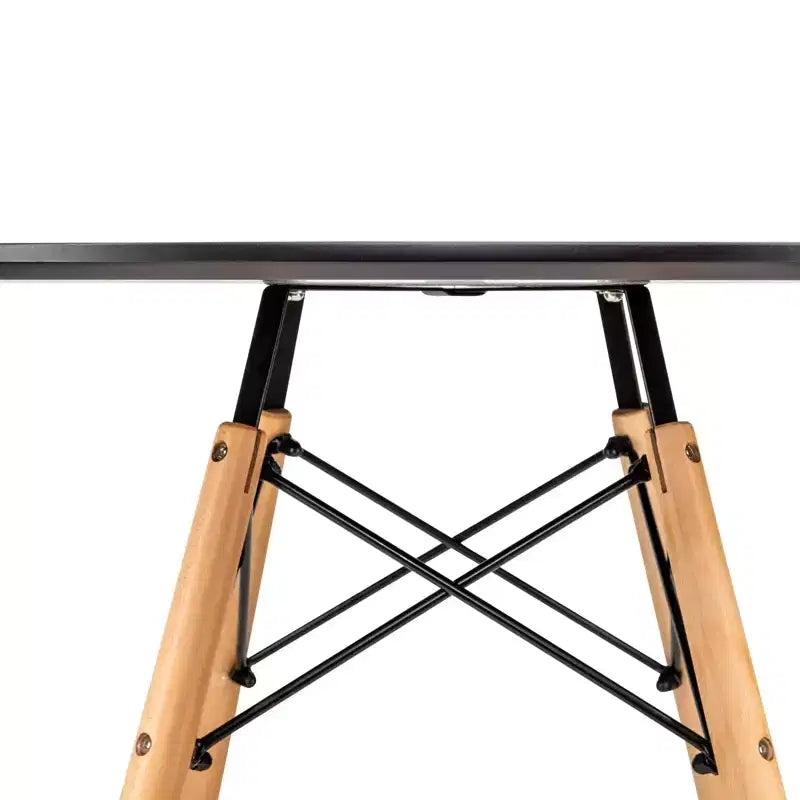 LeisureMod Dover Ensemble repas 3 pièces – Table de bistrot ronde en MDF noir avec 2 chaises en plastique, cuisine moderne, salle à manger, petits espaces, cafés