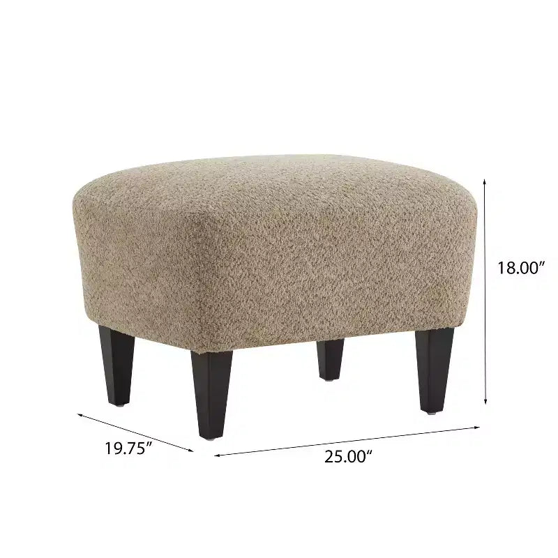 Ensemble fauteuil club et pouf Christopher Knight Home Gerald en bouclé contemporain
