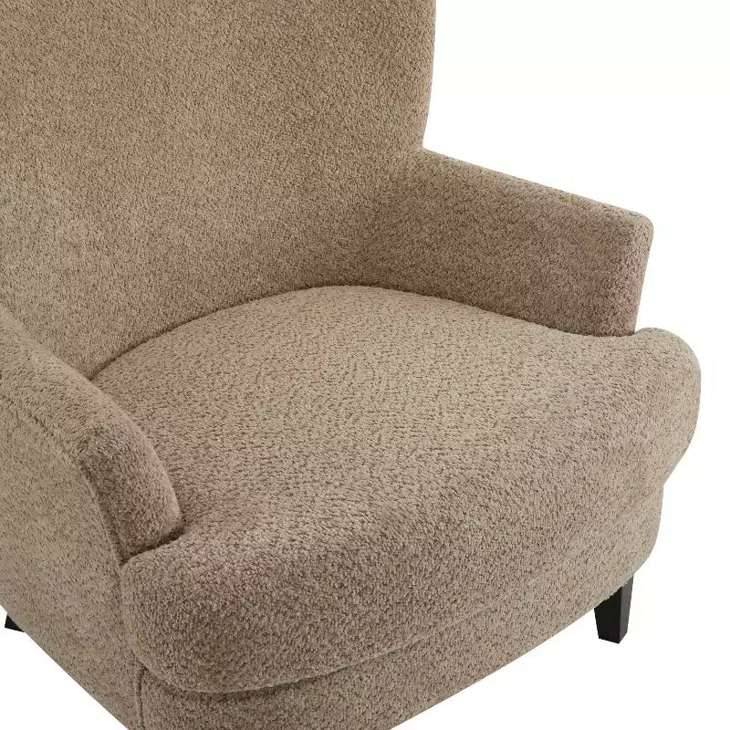 Ensemble fauteuil club et pouf Christopher Knight Home Gerald en bouclé contemporain