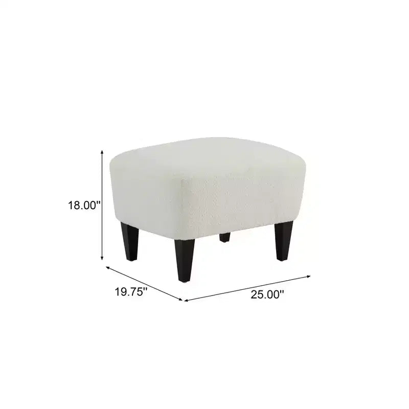 Ensemble fauteuil club et pouf Christopher Knight Home Gerald en bouclé contemporain