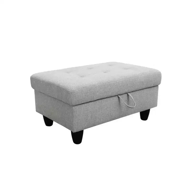 Découvrez un Confort Inégalé avec notre Élégant Canapé d'Angle en Tissu Gris