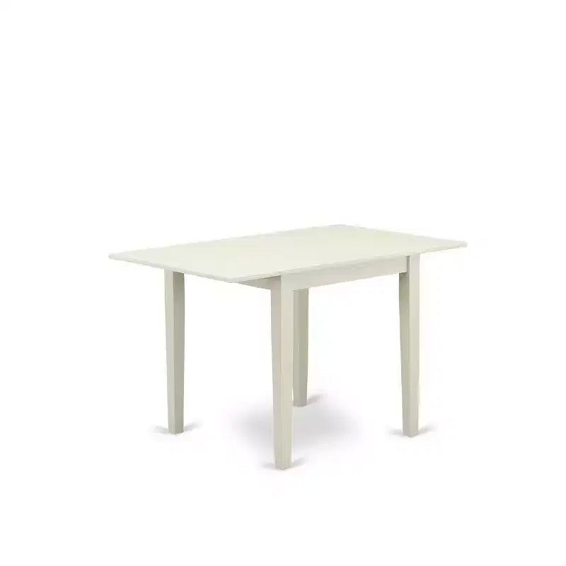 Ensemble de 5 pièces HomeStock : table de salle à manger en lin blanc et chaises bleu bébé