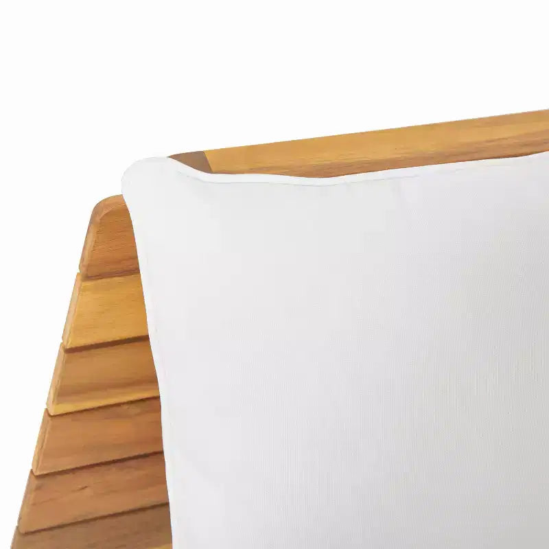 Salon de jardin 4 places Christopher Knight Home Sedona en bois d'acacia avec table d'appoint et coussins