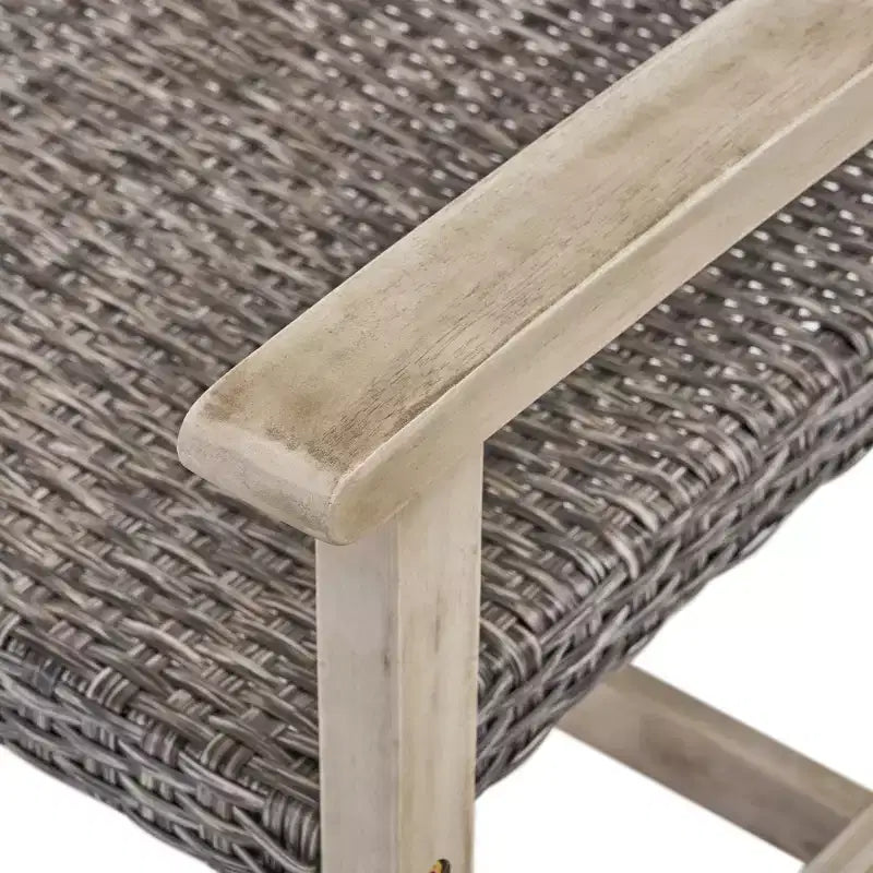 Christopher Knight Home Hampton Salon de jardin 4 places en osier et bois d'acacia