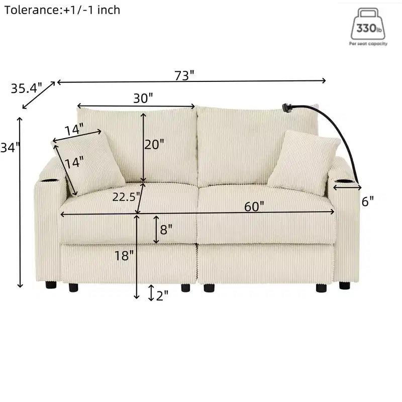 Okak Canapé-lit Moderne Pliable et Extensible 54.33 Canapé-lit Convertible Futon avec 3 longueurs et Dossier Ajustable pour Salon
