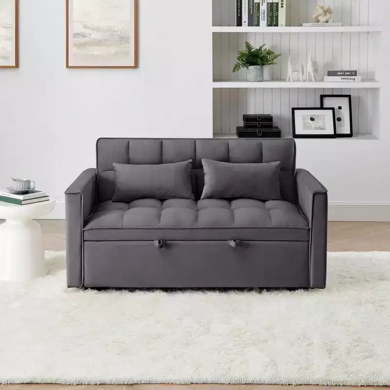 Okak Canapé-lit Moderne Pliable et Extensible 54.33 Canapé-lit Convertible Futon avec 3 longueurs et Dossier Ajustable pour Salon