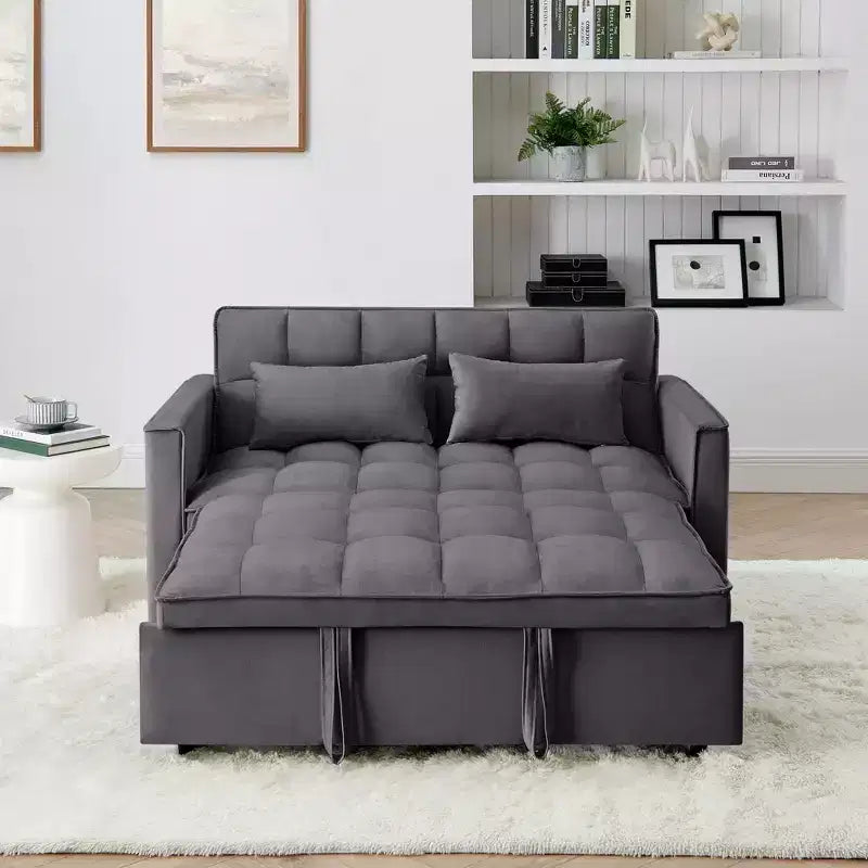 Okak Canapé-lit Moderne Pliable et Extensible 54.33 Canapé-lit Convertible Futon avec 3 longueurs et Dossier Ajustable pour Salon