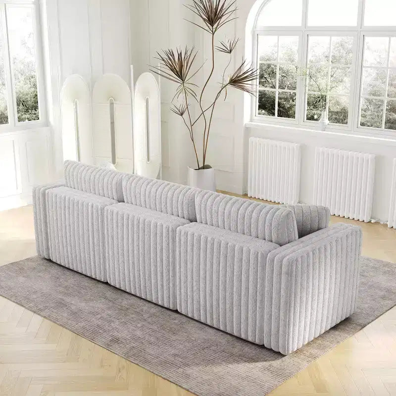 Okak Canapé-lit Moderne Pliable et Extensible 54.33 Canapé-lit Convertible Futon avec 3 longueurs et Dossier Ajustable pour Salon