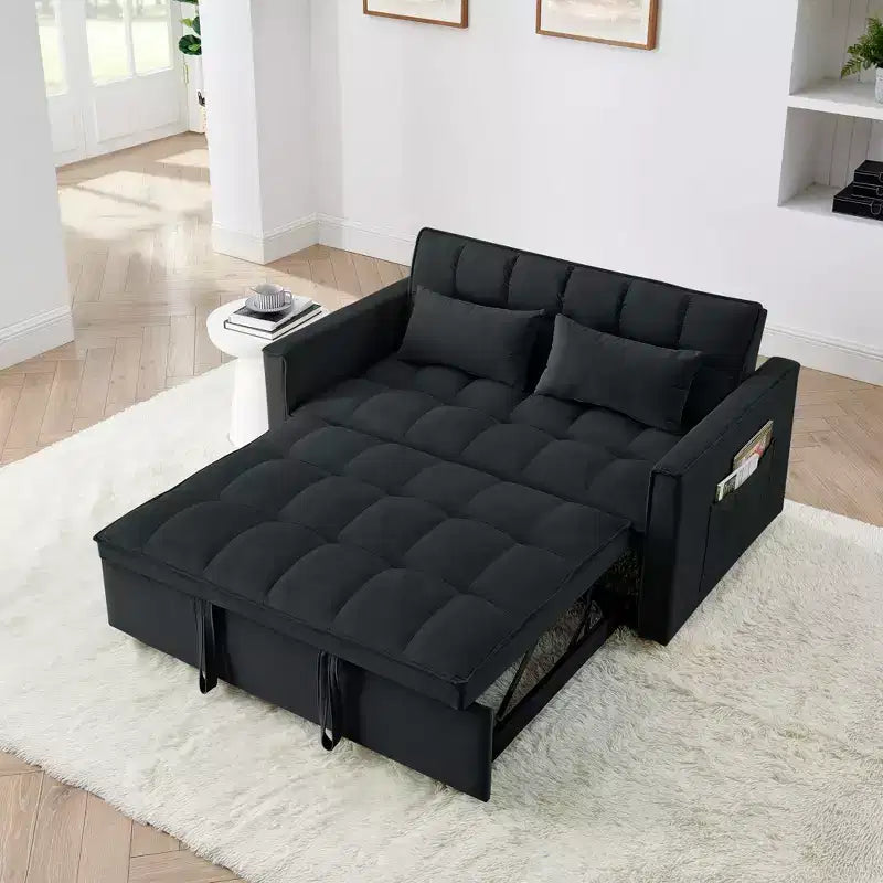 Okak Canapé-lit Moderne Pliable et Extensible 54.33 Canapé-lit Convertible Futon avec 3 longueurs et Dossier Ajustable pour Salon