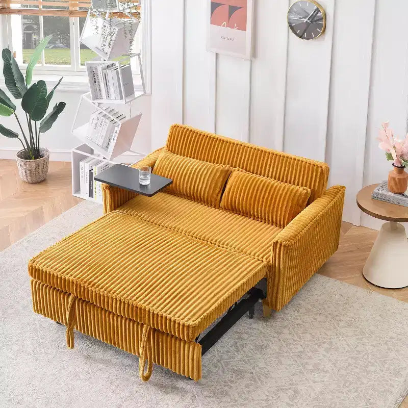 Okak Canapé-lit Moderne Pliable et Extensible 54.33 Canapé-lit Convertible Futon avec 3 longueurs et Dossier Ajustable pour Salon
