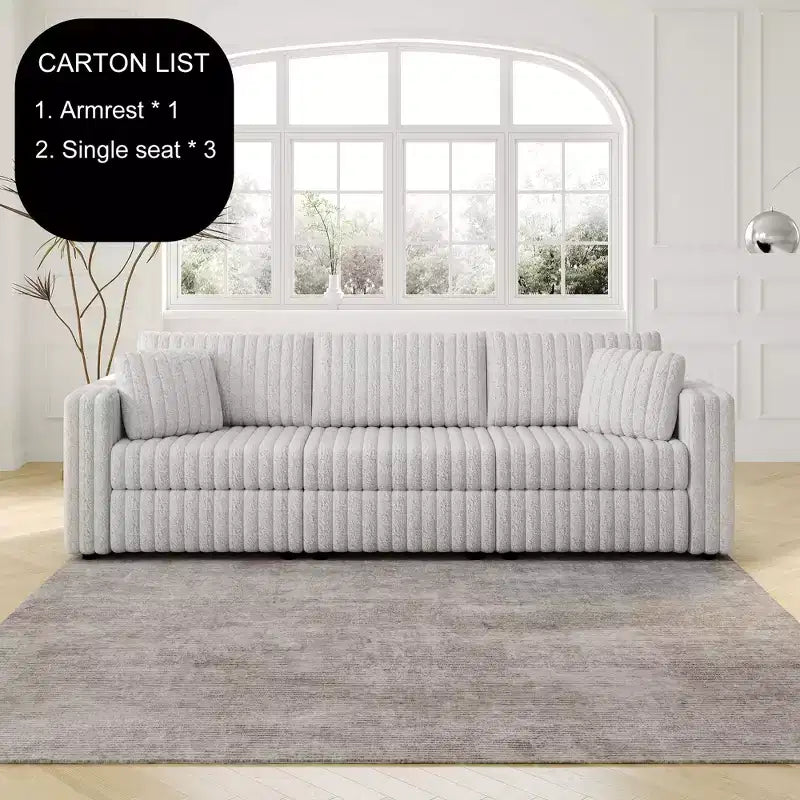 Okak Canapé-lit Moderne Pliable et Extensible 54.33 Canapé-lit Convertible Futon avec 3 longueurs et Dossier Ajustable pour Salon
