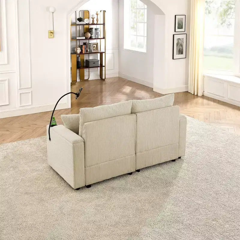 Okak Canapé-lit Moderne Pliable et Extensible 54.33 Canapé-lit Convertible Futon avec 3 longueurs et Dossier Ajustable pour Salon