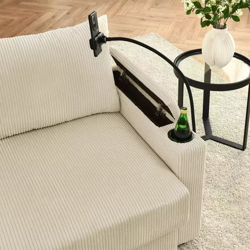 Okak Canapé-lit Moderne Pliable et Extensible 54.33 Canapé-lit Convertible Futon avec 3 longueurs et Dossier Ajustable pour Salon