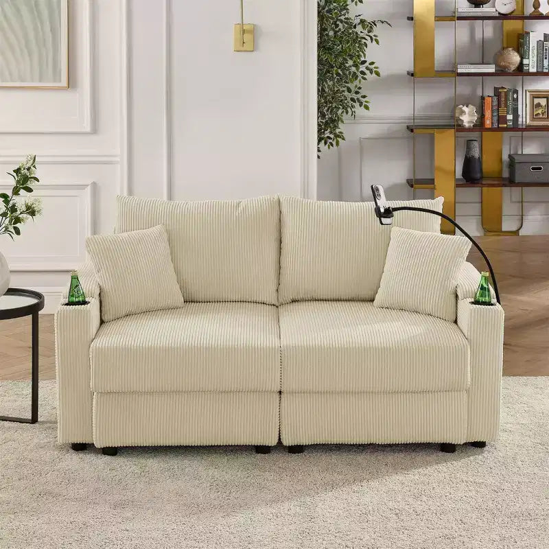 Okak Canapé-lit Moderne Pliable et Extensible 54.33 Canapé-lit Convertible Futon avec 3 longueurs et Dossier Ajustable pour Salon