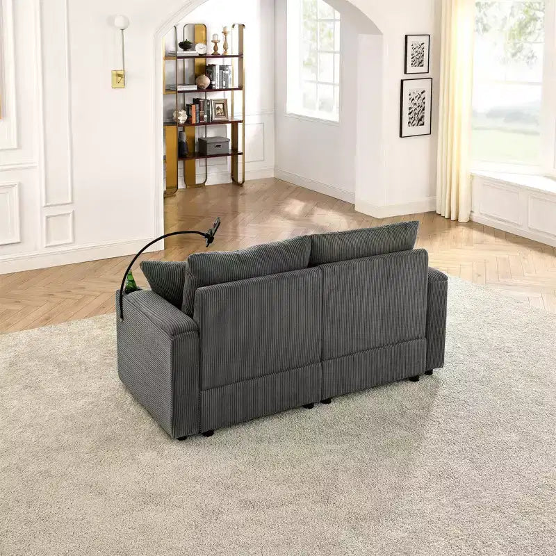 Okak Canapé-lit Moderne Pliable et Extensible 54.33 Canapé-lit Convertible Futon avec 3 longueurs et Dossier Ajustable pour Salon