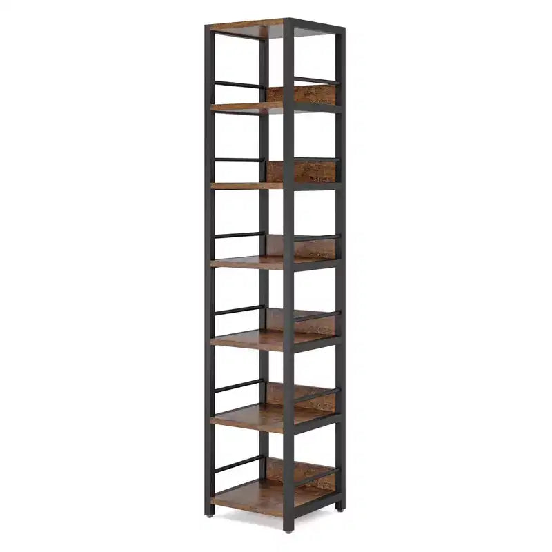 Étagère d'angle à 6 niveaux de 74,8 po (190 cm), rangement compact de 13,4 po (34 cm) pour la maison