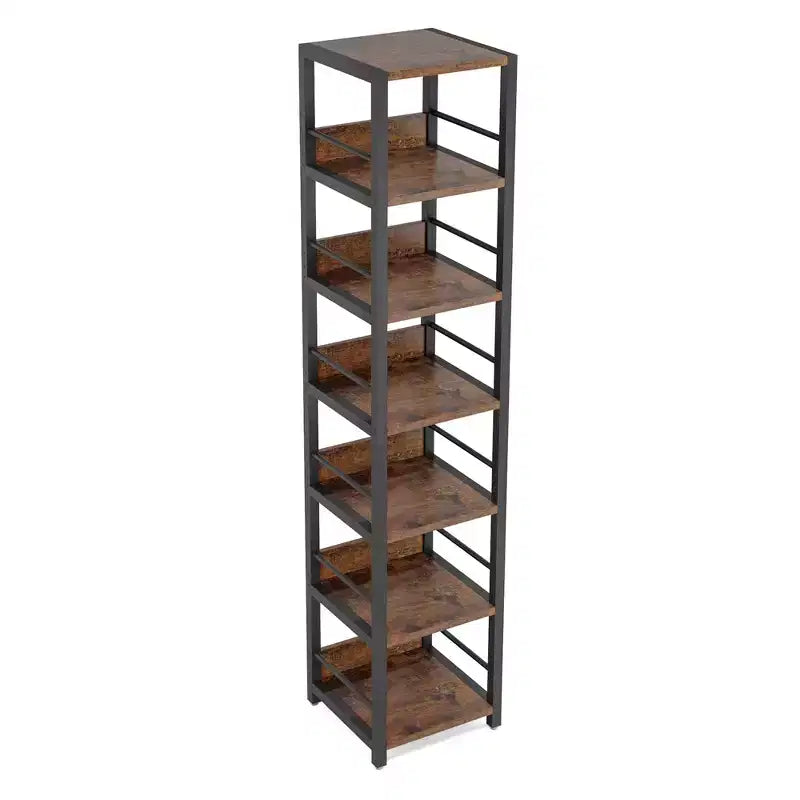 Étagère d'angle à 6 niveaux de 74,8 po (190 cm), rangement compact de 13,4 po (34 cm) pour la maison