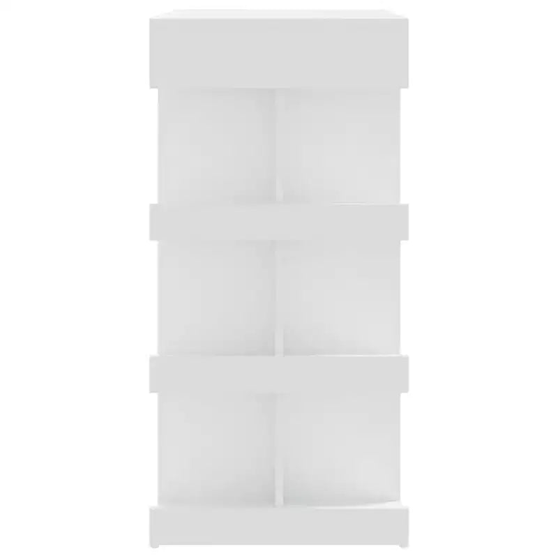 Table de bar chic et moderne avec étagère de rangement - Table de pub compacte 100x50x101,5 cm en bois d'ingénierie pour cuisine, salle à manger - Blanc