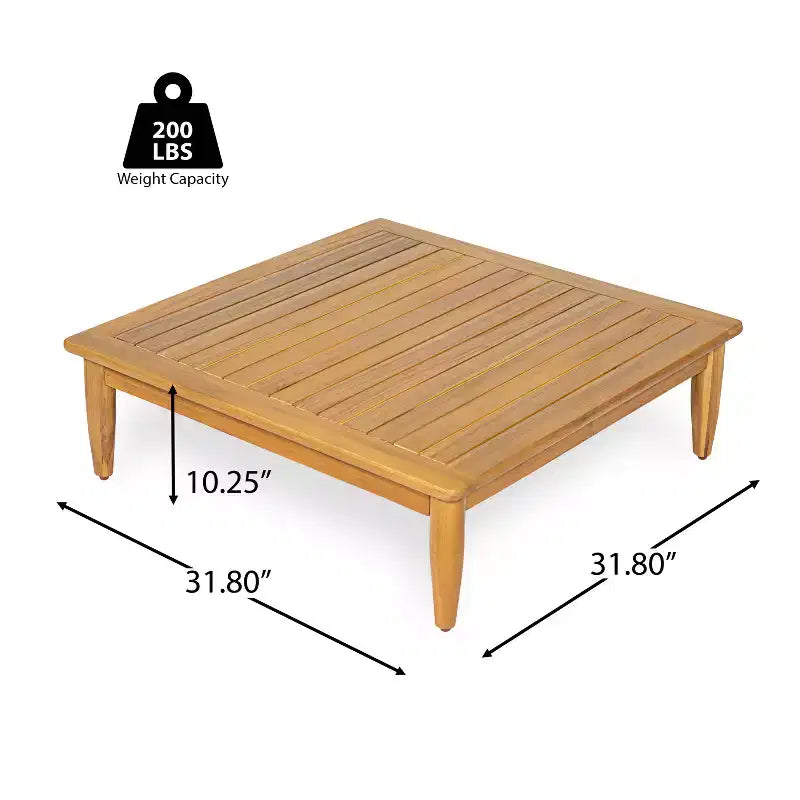 Christopher Knight Home Sacova Ensemble de sièges d'extérieur en bois d'acacia en forme de V, cadre finition teck avec coussins beiges