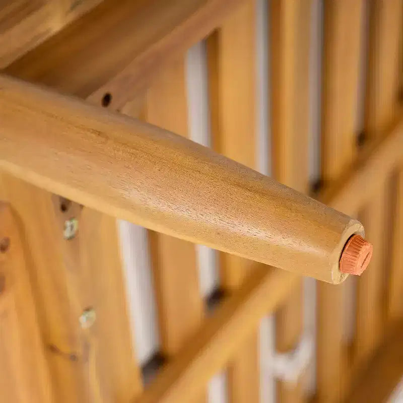 Christopher Knight Home Sacova Ensemble de sièges d'extérieur en bois d'acacia en forme de V, cadre finition teck avec coussins beiges