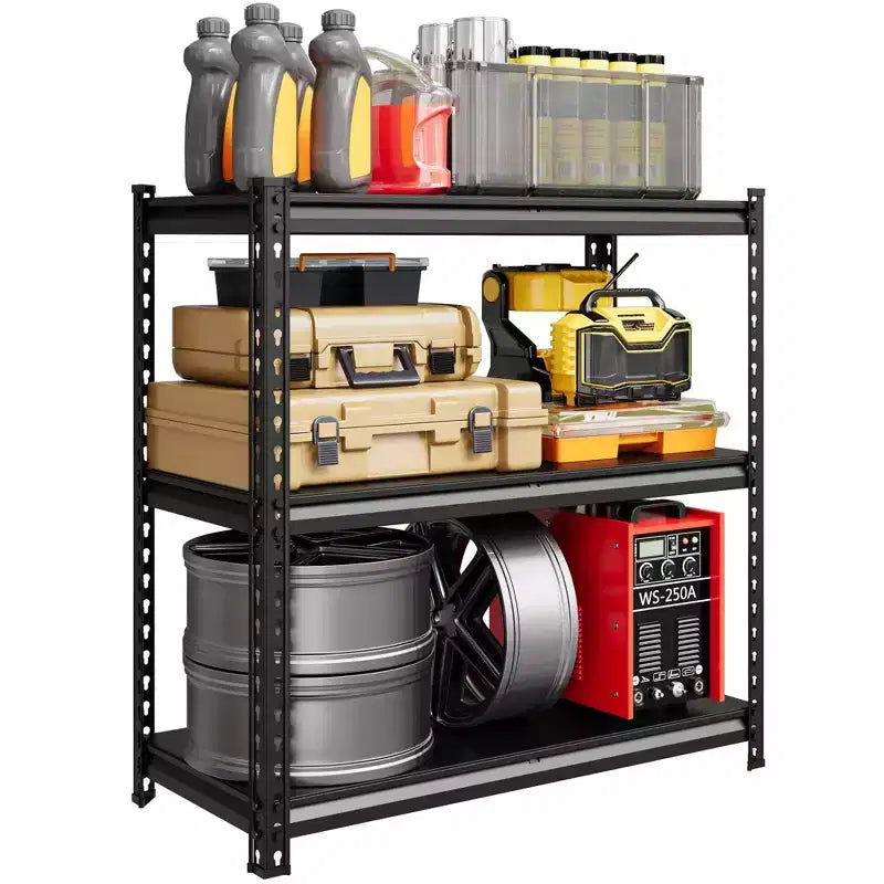 Garage Shelving Unit,Adjustable Steel Utility Storage Rack with Metal Shelves,3850 Lbs Total Capacity, for Garage, Warehouse
