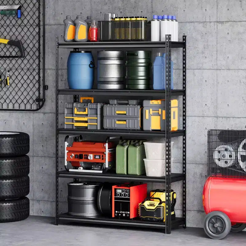 Étagère de garage, Rayonnage utilitaire en acier réglable avec étagères métalliques, Capacité totale de 1746 kg, pour garage, entrepôt
