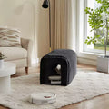 TUYOHW Ottoman Storage Bench Pet Supplies Corduroy Bench Cat's Nest to Hide For the Living Room, Entryway and Bedroom, Black