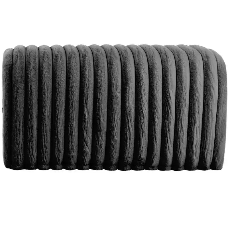Banc de rangement ottoman pour animaux de compagnie en velours côtelé avec niche pour chat, pour le salon, l'entrée et la chambre à coucher, Noir