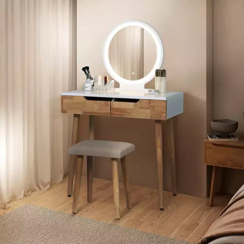31.5 Makeup Vanity Desk with LED Mirror