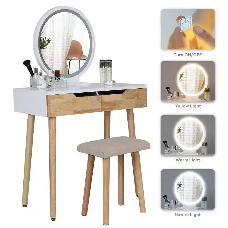 Coiffeuse 31,5 po avec miroir à DEL