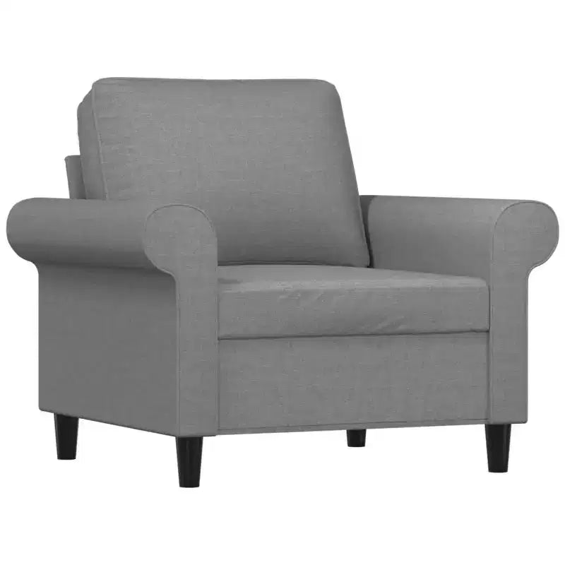 Fauteuil Sofa Gris clair Polyester (tissu), métal, contreplaqué
