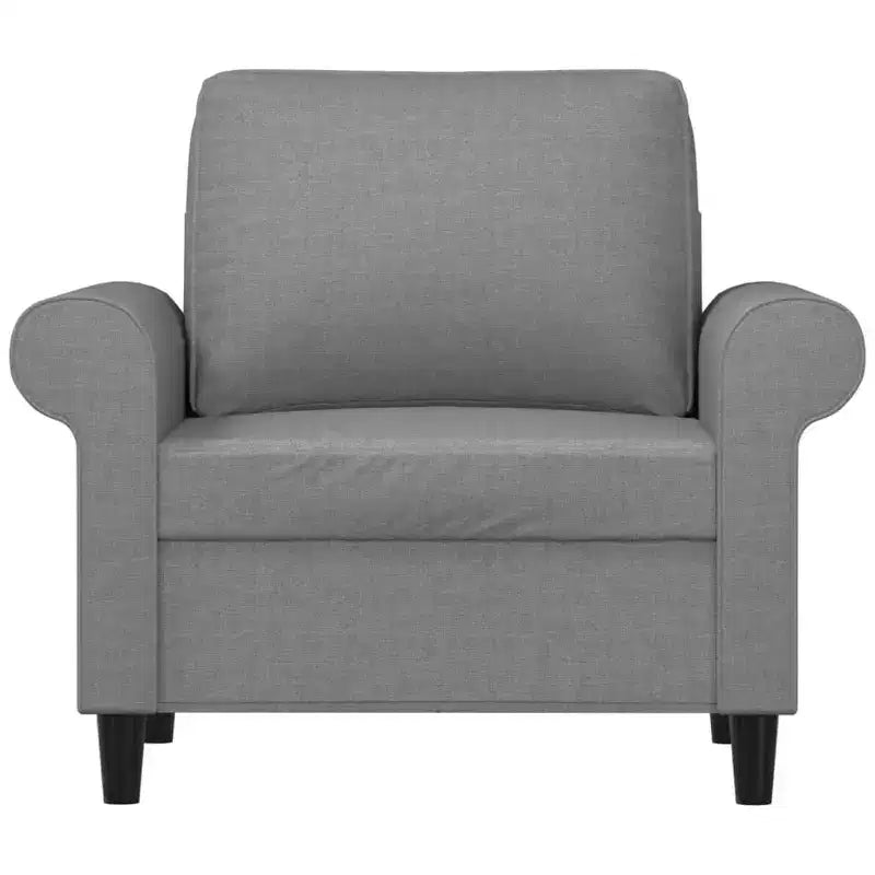 Fauteuil Sofa Gris clair Polyester (tissu), métal, contreplaqué