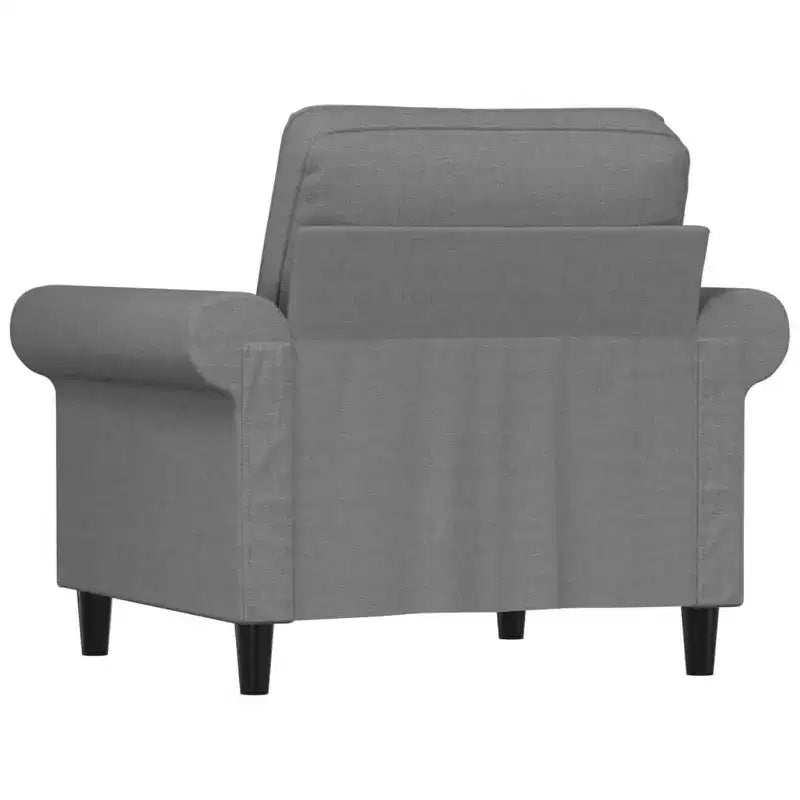 Fauteuil Sofa Gris clair Polyester (tissu), métal, contreplaqué