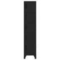 vidaXL Steel Locker Cabinet - Modern, Lockable, Ventilated, with 5 Compartments and Name Tag Holders - Black