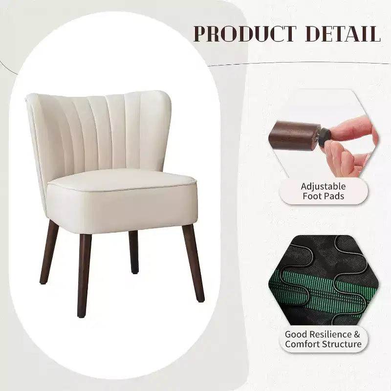 Fauteuil d'appoint en velours, fauteuil de salon moderne avec pieds en bois, fauteuil à oreilles supportant jusqu'à 136 kg, fauteuil de lecture confortable pour chambre, salon, bureau