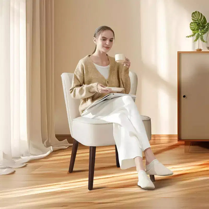 Fauteuil d'appoint en velours, fauteuil de salon moderne avec pieds en bois, fauteuil à oreilles supportant jusqu'à 136 kg, fauteuil de lecture confortable pour chambre, salon, bureau