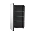 VEVOR Medicine Cabinet, 16 x 24 inch, Aluminum Frame Bathroom Wall Cabinet, 2-layer Adjustable Shelves, Black