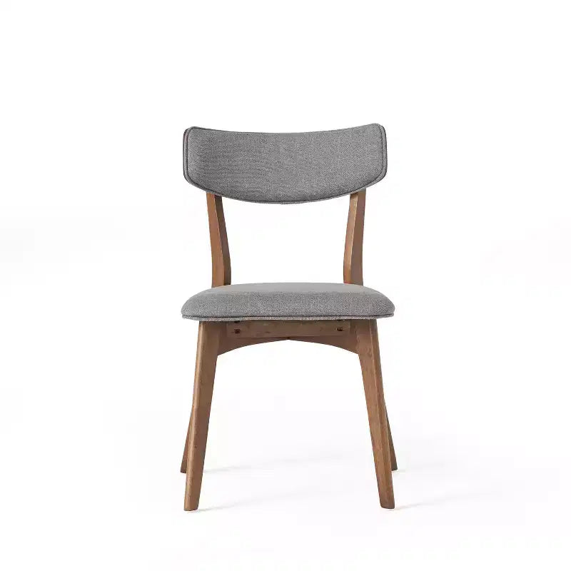 Ensemble de salle à manger 5 pièces en bois et tissu, style Mid-Century Modern