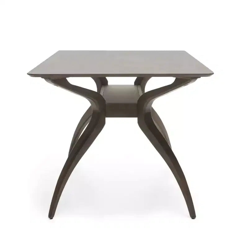 Ensemble de salle à manger 5 pièces en bois et tissu, style Mid-Century Modern