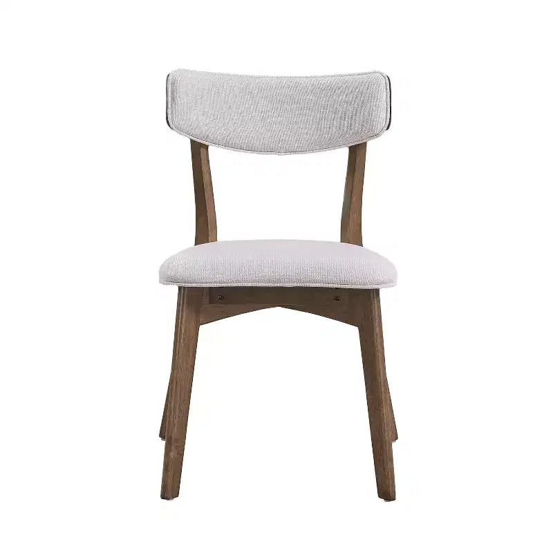 Ensemble de salle à manger 5 pièces en bois et tissu, style Mid-Century Modern