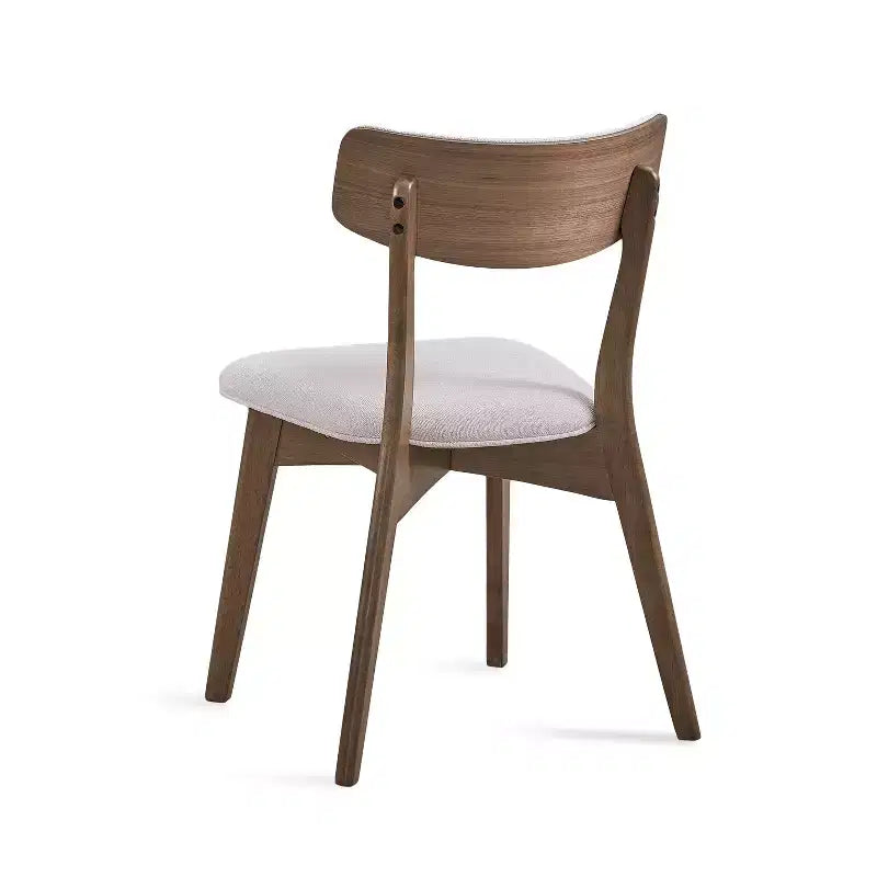 Ensemble de salle à manger 5 pièces en bois et tissu, style Mid-Century Modern