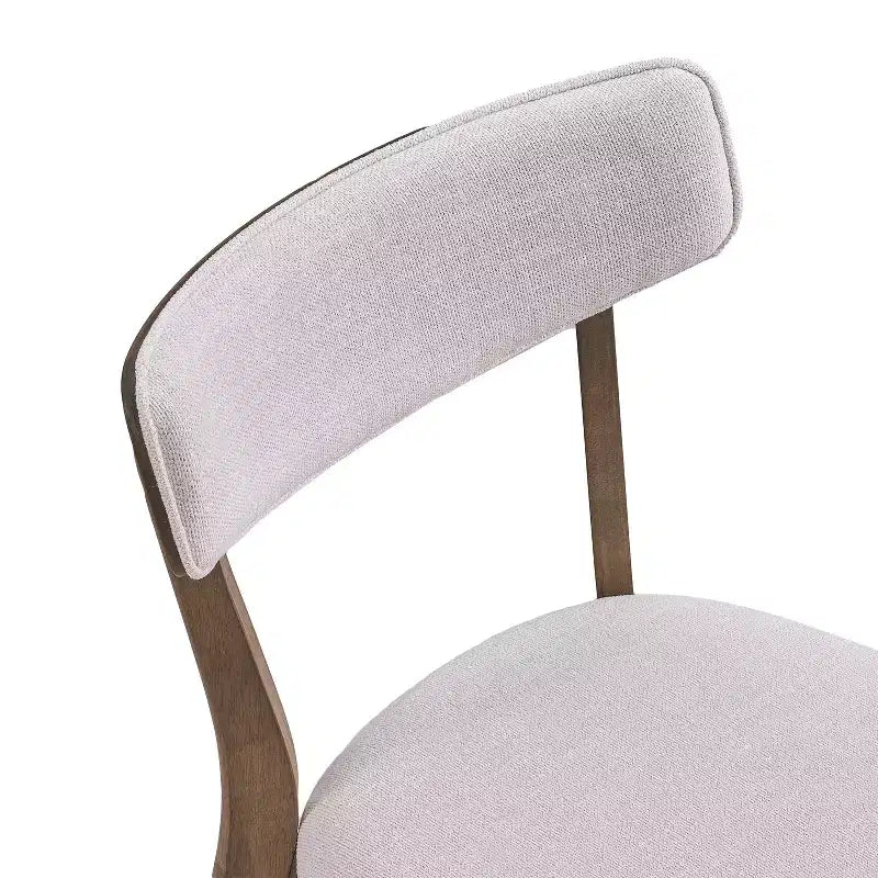 Ensemble de salle à manger 5 pièces en bois et tissu, style Mid-Century Modern