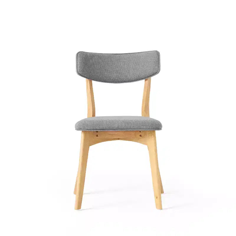 Ensemble de salle à manger 5 pièces en bois et tissu, style Mid-Century Modern